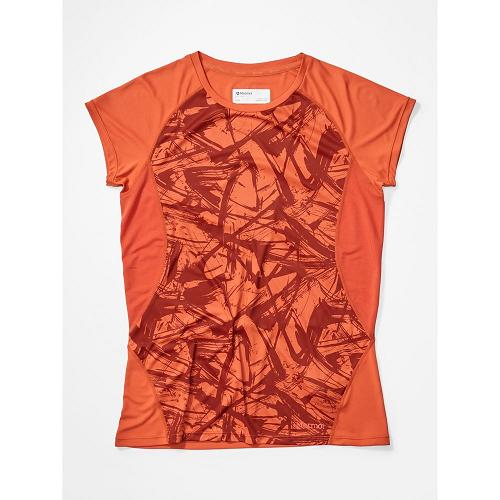 Marmot Crystal T-Shirts For Womens Orange IDY402698